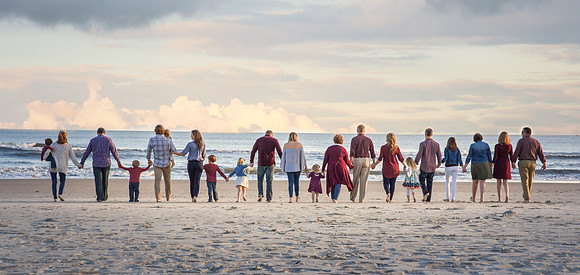 Shot 12- ENTIRE group walking towards water